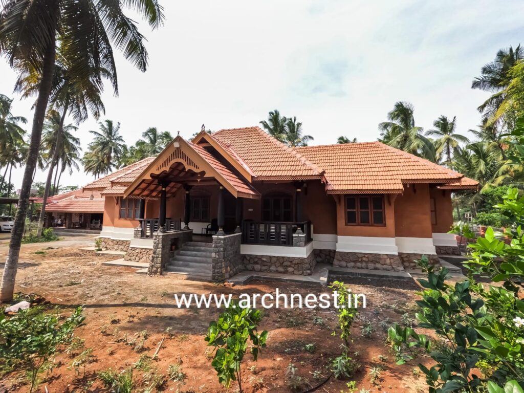 A mud house in the middle of a coconut grove mud architecture